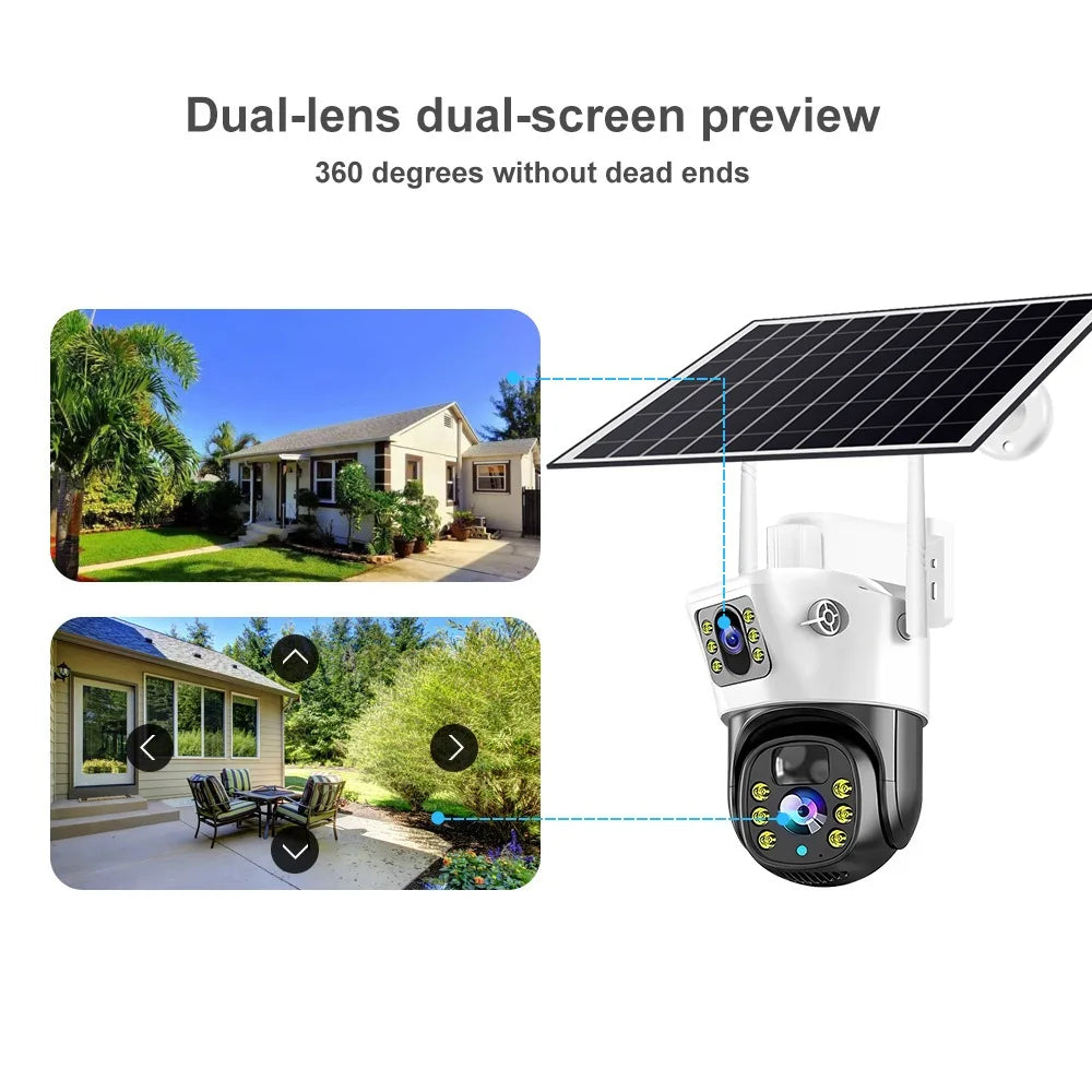 2K Ultra HD Outdoor Security Camera with Solar Panel