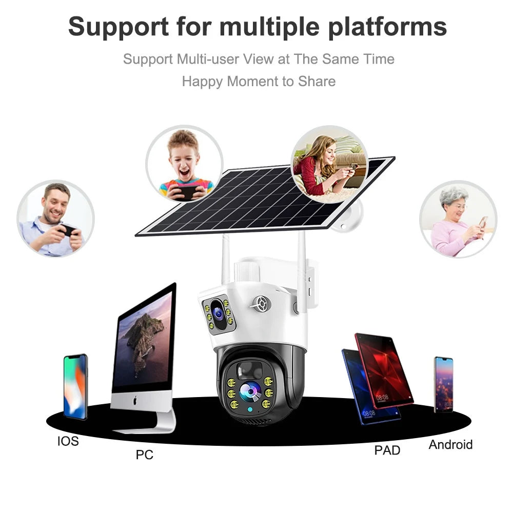 2K Ultra HD Outdoor Security Camera with Solar Panel